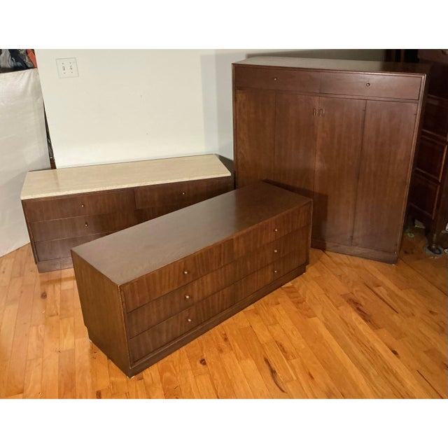 1960s Mid-Century Modern Founders Furniture Bedroom Set Armoire, Dressers - 3 Piece For Sale - Image 12 of 12