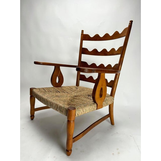 Mid-Century Sculptural Cherrywood Armchairs by Paolo Buffa, Italy, 1940s, Set of 2 For Sale - Image 3 of 9