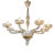 Murano Gold Glass 8-Arm Chandelier For Sale