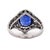 1930s 4.02 Carat No Heat Ceylon Sapphire in Platinum Art Deco Ring, Size 6 For Sale - Image 4 of 15
