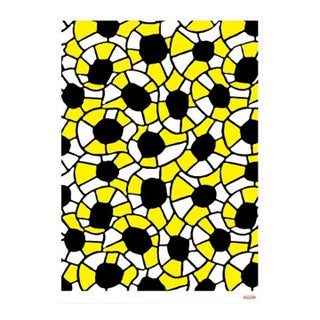 George Sowden Yellow Black White Art Print Poster Lithography 50 X 70cm Memphis Milano For Sale