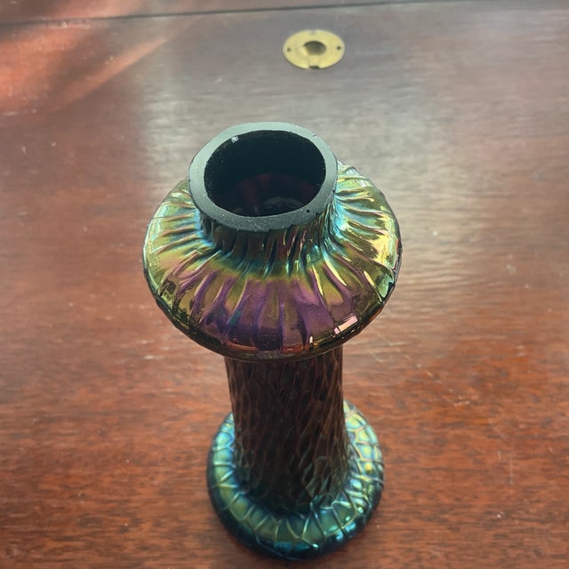 Kralik Glassworks Early 1900s Kralik Martel Iridescent Vase For Sale - Image 4 of 4