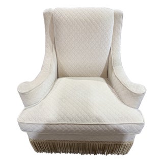 Candice Olson Cream and Beige Armchair For Sale