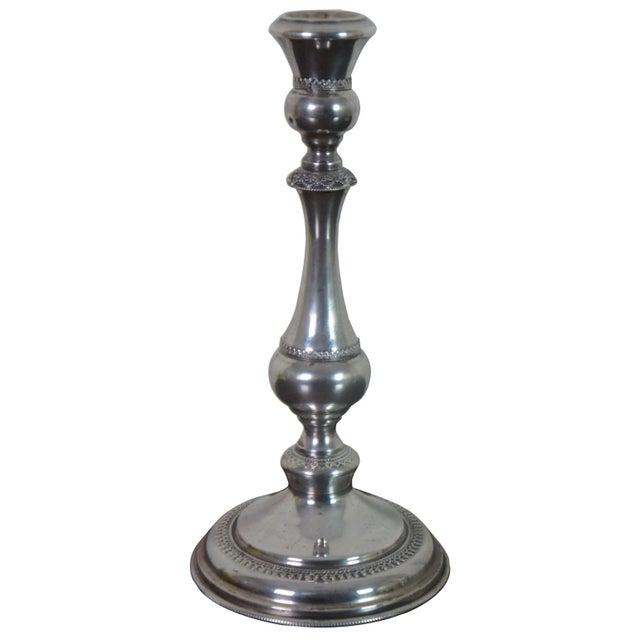 Traditional Late 20th Century Israeli Judaica Ben Zion Sterling Silver Shabbat Candle Holders - Set of 2 For Sale - Image 3 of 11