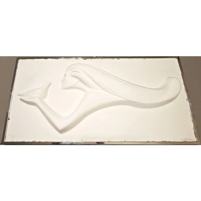 Op Art 1990s Austin 3D Sculpted Paper Peace Flight by David Fisher 524/1000, Framed For Sale - Image 3 of 11