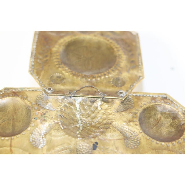 Metal Large Swedish Brass Sconces, Set of 2 For Sale - Image 7 of 10