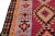 Textile Vintage Kilim Red Handmade Flatweave Tribal Motif Wool Runner For Sale - Image 7 of 10