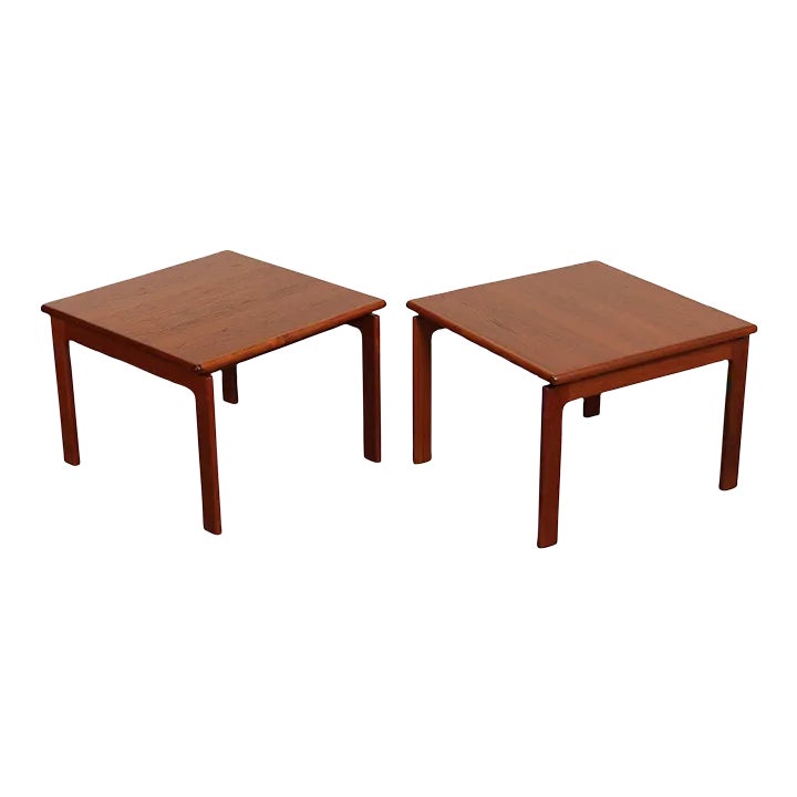1970s Komfort Danish Modern Teak Square End Tables A Pair Chairish