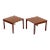 1970s Komfort Danish Modern Teak Square End Tables - A Pair For Sale