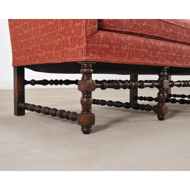 Wood English William and Mary Baroque Style Camel Hump Back Settee For Sale - Image 7 of 18