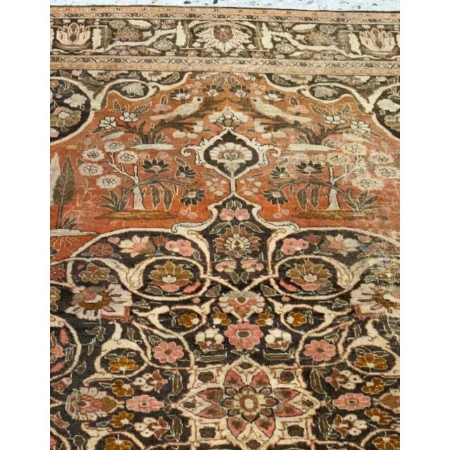 Rustic Middle Eastern Hand-Knotted Wool Rug, 1890s For Sale - Image 3 of 15