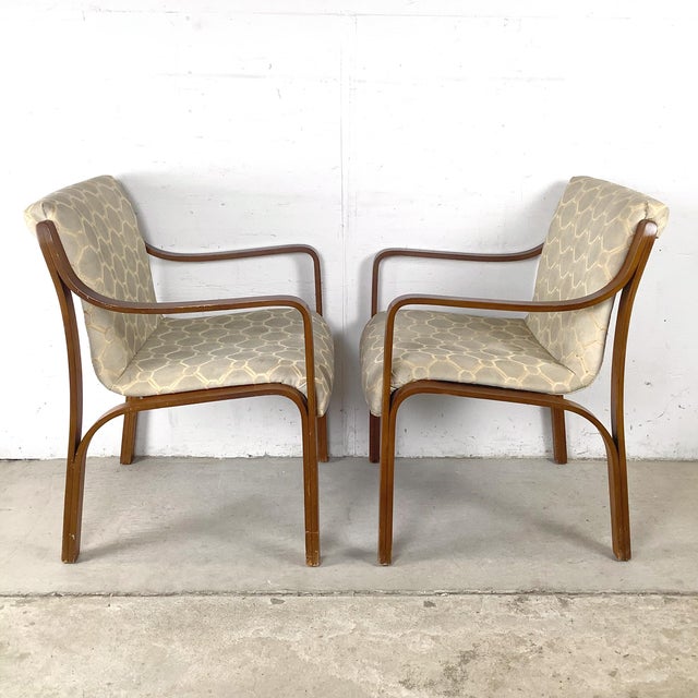 Pair of Vintage 1970s Bentwood Lounge Armchairs — Mid-Century Modern, Thonet Style For Sale - Image 14 of 18
