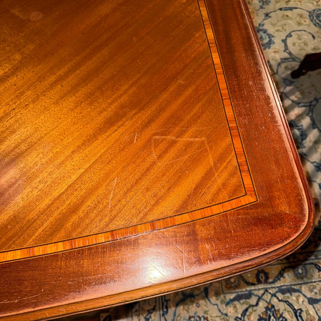 French Revival Carved Mahogany Antique Dining Table 5 Chairs Set For Sale - Image 13 of 18