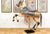 A vintage life-sized mixed-media hand-painted polychromatic carousel horse mounted on a sturdy base looking forward and...