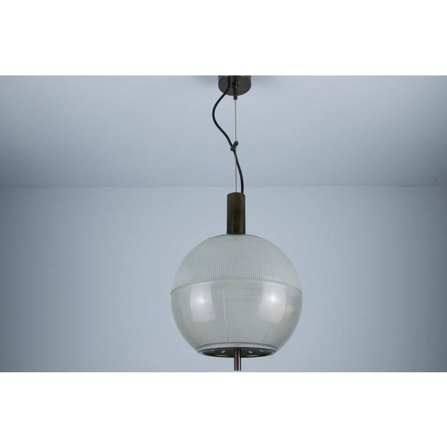 Ribbed Globe Pendant Lamp attributed to Ignazio Gardella, Italy, 1960s For Sale - Image 10 of 12