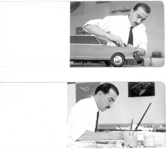 Paper 1979 Mattioli Italian Design Drawing for a Modern Green Desk Light Project For Sale - Image 7 of 8