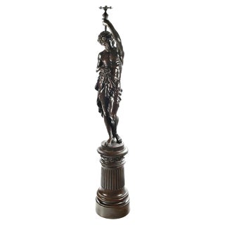 Large Bronze Sculpture with Brown Patina For Sale