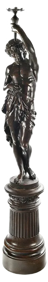 Large Bronze Sculpture with Brown Patina