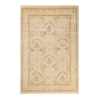 Mogul, One-of-a-Kind Hand-Knotted Area Rug in Ivory, 6' 1" x 8' 10" For Sale