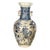Chinese Blue & White Crackle Glaze Porcelain Vase With Tiger & Figural Motif For Sale