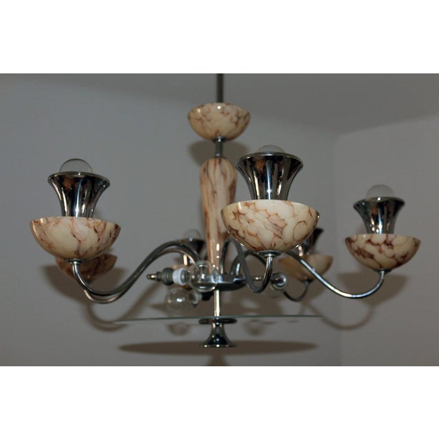 Art Deco Chandelier in Chrome, 1930s For Sale - Image 16 of 18