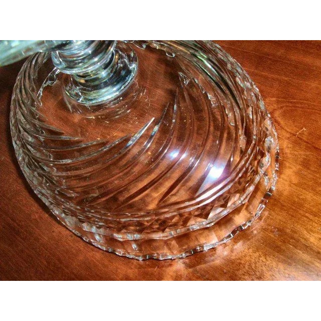 Transparent 19th Century Anglo Irish Cut Glass Crystal Compote For Sale - Image 8 of 11