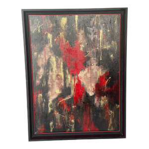 Dramatic Abstract Oil on Canvas Painting Norma Smith