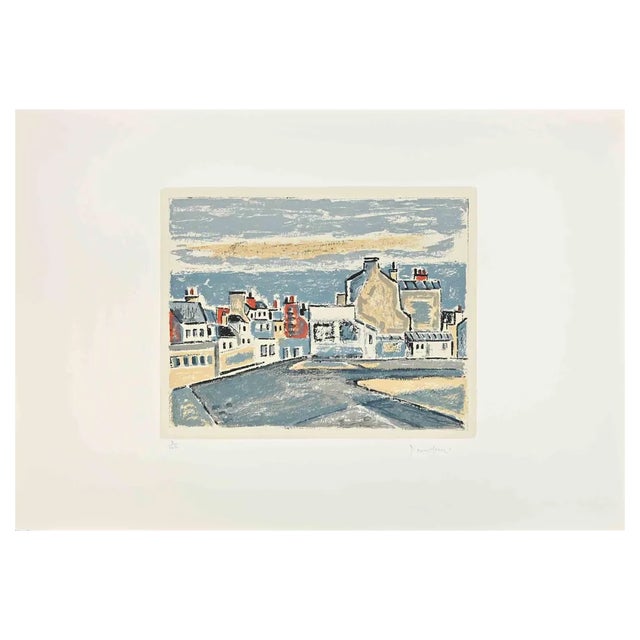 Orfeo Tamburi, Paris from the Roofs, 1970s, Lithograph For Sale