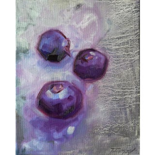 "Berry Delicious" Contemporary Original Abstract Still Life Painting by Tawna Allred For Sale