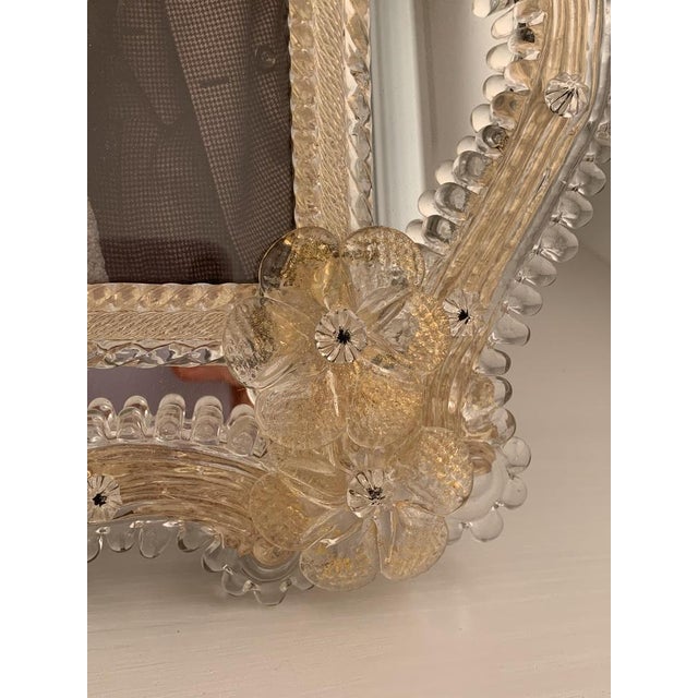 Transparent Photo Frame in Gold Murano Glass by Simoeng For Sale - Image 11 of 14