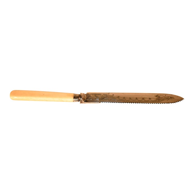 Sheffield Cake Knife, Dated 1901 For Sale