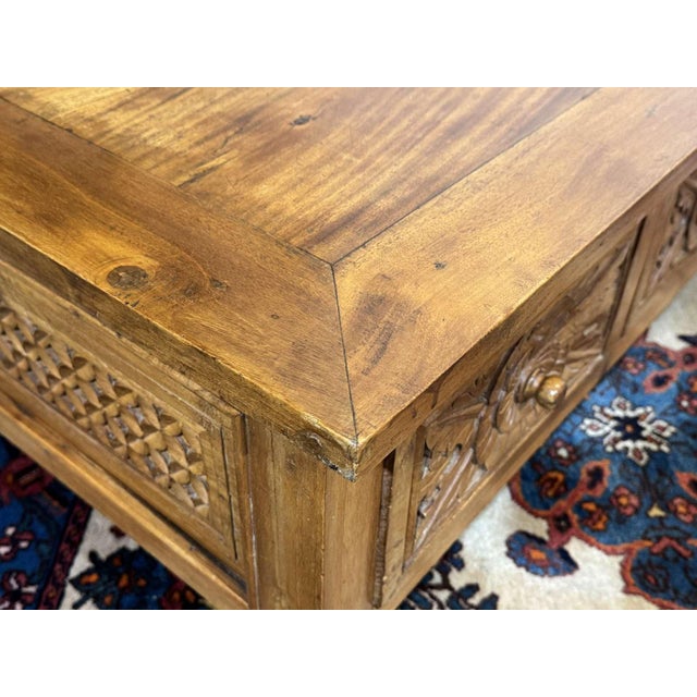 Vintage Indian Teak Coffee Table, 1970s For Sale - Image 9 of 16