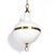 Mid-Century Modern Murano Glass & Brass Banded Detailed Pendant Chandelier For Sale - Image 9 of 18