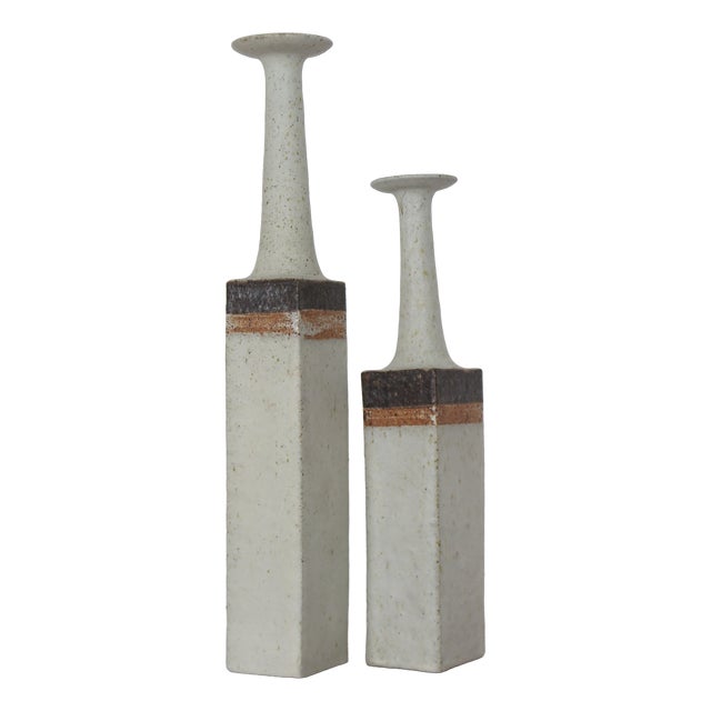 Stone Vases by Bruno Gambone, Italy, 1970s, Set of 2 For Sale