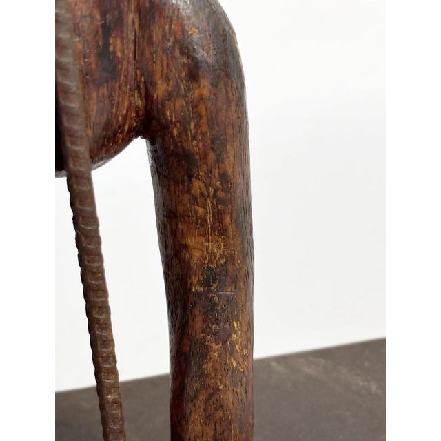 African Sculpture of Man in Wood, 1920 For Sale - Image 11 of 12