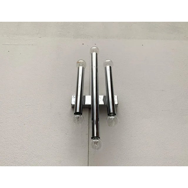 Silver Mid-Century Space Age Chrome Wall Lamp For Sale - Image 8 of 18