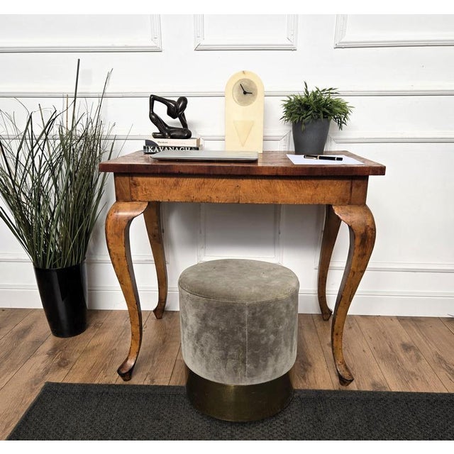 Mid-Century Modern Italian Art Deco Desk in Walnut, 1960s For Sale - Image 4 of 8