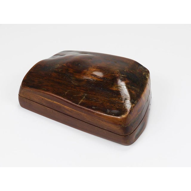 Hand-Carved Organic Wooden Box with Lid, France, 1950s For Sale - Image 17 of 18