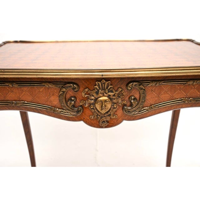 Antique French Inlaid Bureau Plat Desk, 1890 For Sale - Image 10 of 11