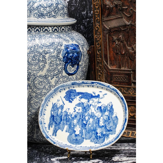 Elevate your collection with this stunning Chinese hand-painted porcelain platter Tray, a masterful example of traditional...