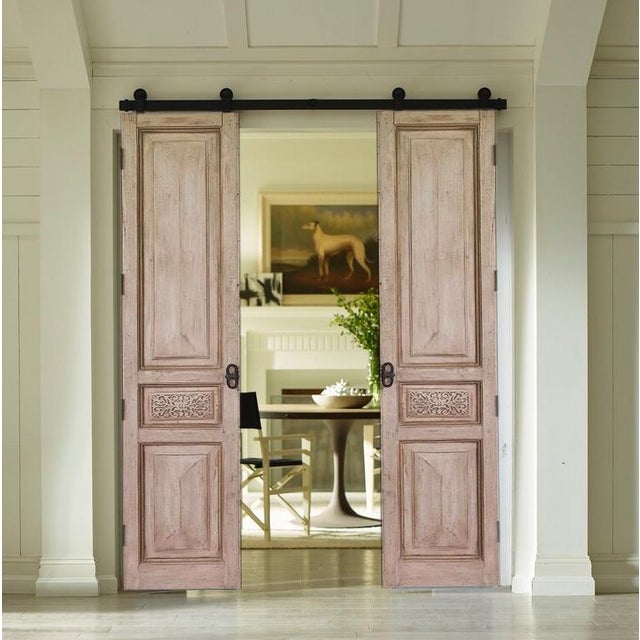 French Country Raised-Panel Door – Hand-Carved Detail For Sale - Image 4 of 8