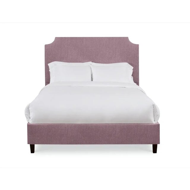 Casa Cosima Reagan Queen Bedframe, Plum Linen For Sale - Image 4 of 4