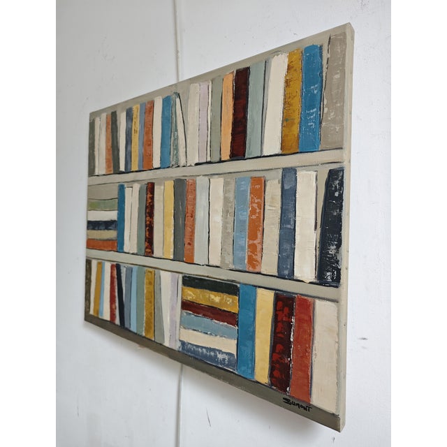 Contemporary Ce Qui Demeure, Abstract Library, Still Life, Geometric, Framed by Sophie Dumont For Sale - Image 3 of 7