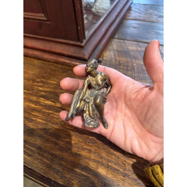 19th Century Viennese Erotic Bronze: Beauty on Flip-open Stool For Sale In Pittsburgh - Image 6 of 8