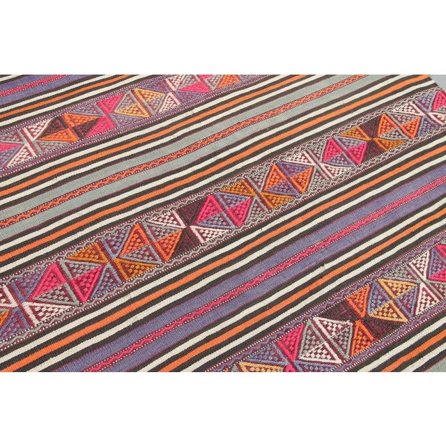 1960s Vintage Turkish Handmade Kilim Rug - 79"x54" For Sale - Image 5 of 11