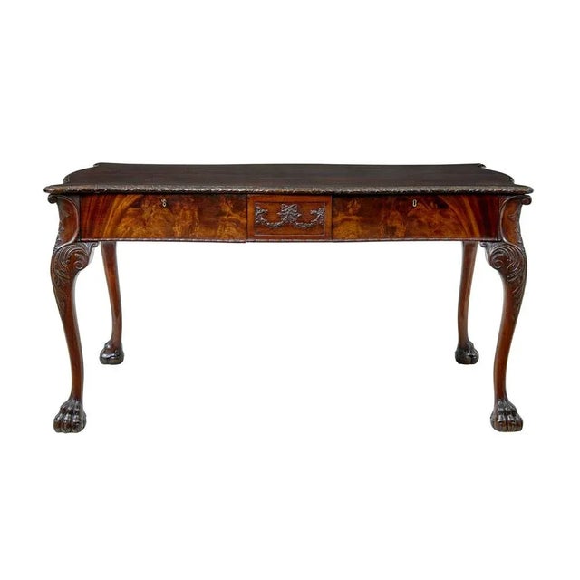 Mid 19th Century Chippendale English Partners Desk, 1860s For Sale - Image 4 of 15