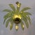 Metal Mid-Century Modern Murano Glass and Brass Palm Leaves Chandelier from Maestri Muranesi, 2000, Set of 2 For Sale - Image 7 of 10
