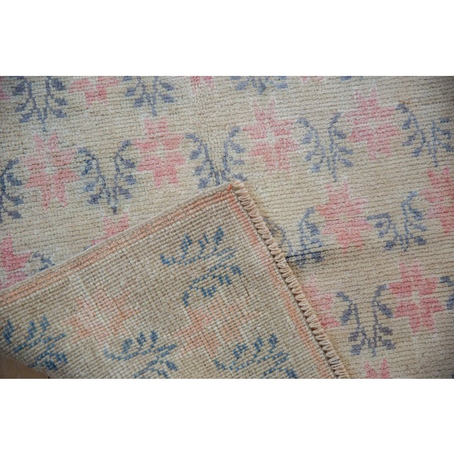 Ivory Vintage Distressed Oushak Rug Runner - 3'2" X 7'4" For Sale - Image 8 of 10