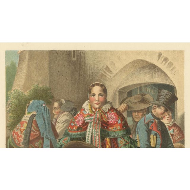 Weizacker, Pomeranian Traditional Costume, 1875, Chromolithograph on Paper For Sale - Image 4 of 10