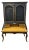 Black Vintage Louis XV Style Minton Spidell Drop-Front Hand Painted Secretary Cabinet For Sale - Image 8 of 9